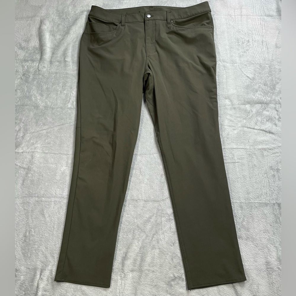 Lululemon Pants 36 (Actual 38) Men’s ABC Slim Fit Warpstreme Olive Green